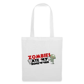 Zombies Ate My Homework – Hausaufgaben Horror - Tote Bag - white - Front