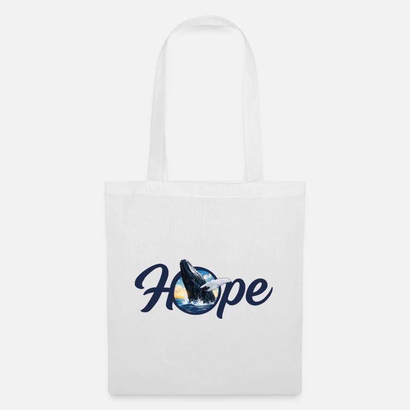 Hope ! Wal - Unvergessen - Stoffbeutel - Weiß