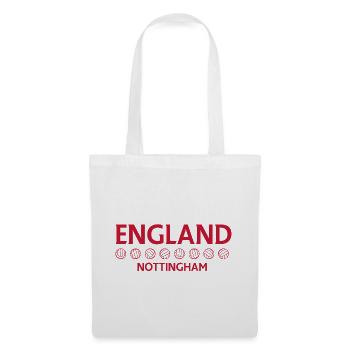 Nottingham England Fußballemblem - Stoffbeutel - Weiß - Vorne
