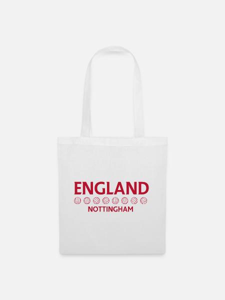 Nottingham England Fußballemblem - Stoffbeutel - Weiß