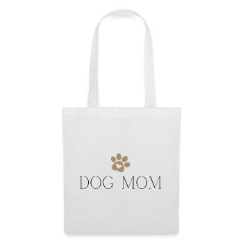 Dog Mom - Hundemama mit Herz, Geschenk Hundebesitz - Stoffbeutel - Weiß - Vorne