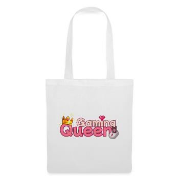 Gaming Queen Pixel Art Crown - Stoffbeutel - Weiß - Vorne