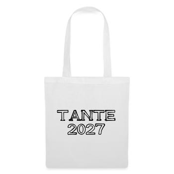 Tante 2027 Schriftzug handgezeichnet - Stoffbeutel - Weiß - Vorne