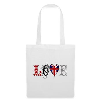 Amour Royaume-Uni Noir - Sac en tissu - blanc - Devant