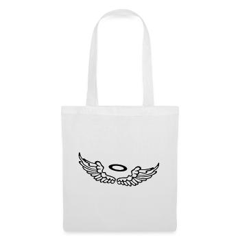 Small wings, angel wings with halo. - Tote Bag - white - Front