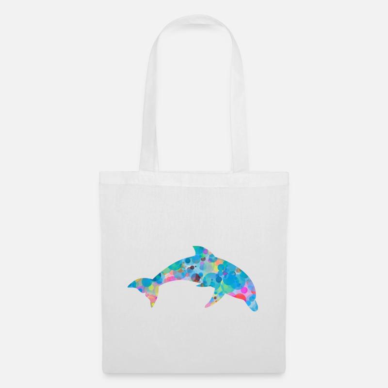 Delfin - Stoffbeutel - Weiß