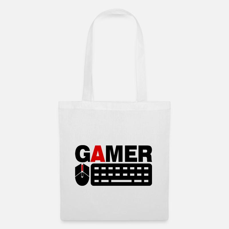 PC Gamer Computer Gaming - Stoffbeutel - Weiß