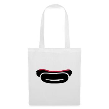 Saucisse - Sac en tissu - blanc - Devant