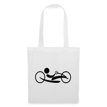 Lie handbike. Recumbent bike for wheelchair users # - Tote Bag - white - Front