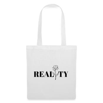 Un design cool, la réalité. - Sac en tissu - blanc - Devant