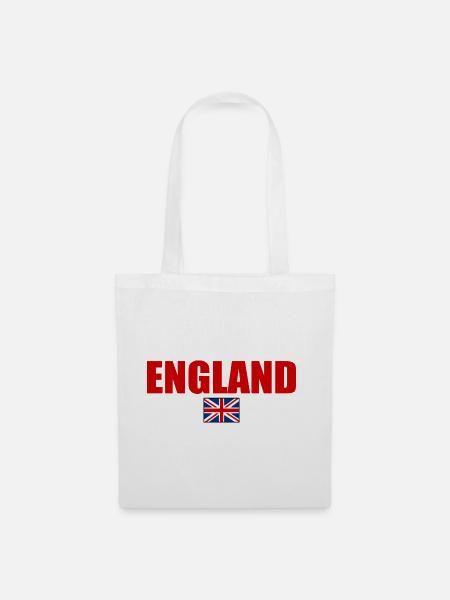 ENGLAND ENGLISCHE BRITISCHE FLAGGE - Stoffbeutel - Weiß