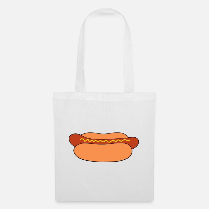 Hot dog Wurst - Stoffbeutel - Weiß