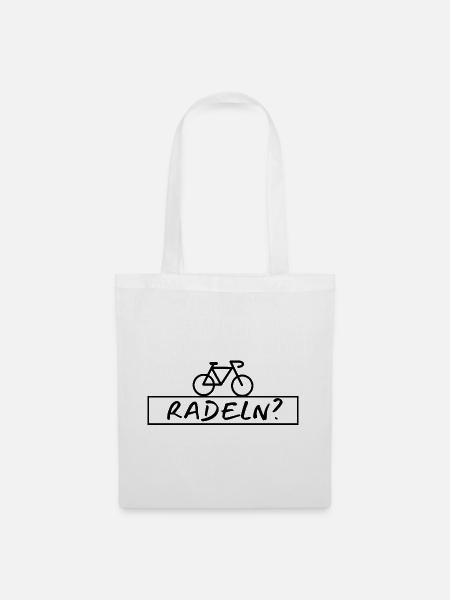 Radeln - Stoffbeutel - Weiß