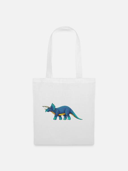 Triceratops - Stoffbeutel - Weiß