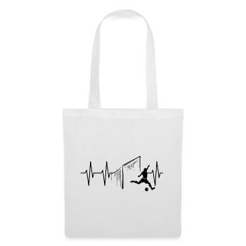 Soccer Goal Shot Heartbeat Player Team - Tote Bag - white - Front