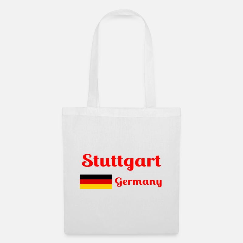 Stuttgart Deutschland - Stilvolle Drucke - Stoffbeutel - Weiß