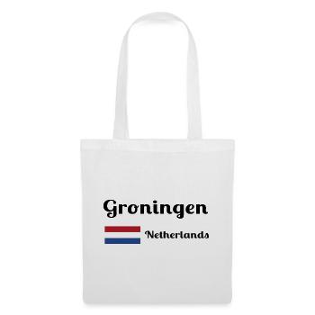 Groningen Niederlande - Stilvolle Drucke - Stoffbeutel - Weiß - Vorne