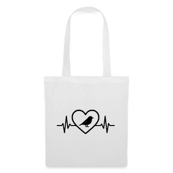 Bird Heart - Tote Bag - white - Front