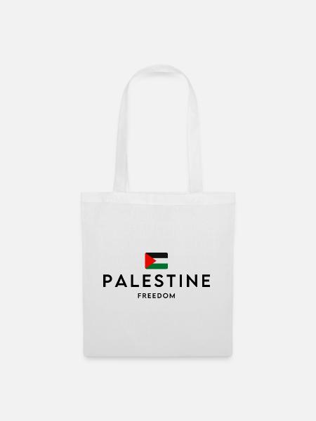 Freies Palästina, ich bin mit Palästina - Stoffbeutel - Weiß
