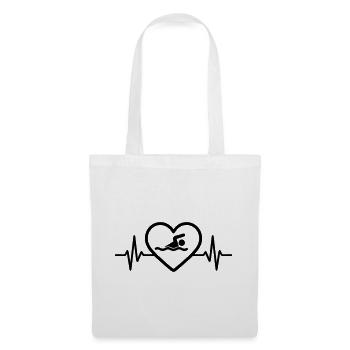 Cœur nageant - Sac en tissu - blanc - Devant