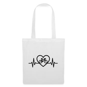 Heart Cycling – Passion for Cycling - Tote Bag - white - Front