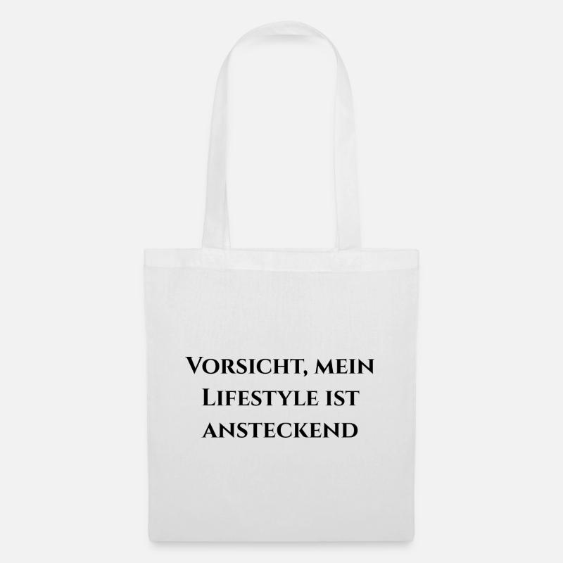 Attention, Premium comes through - Tote Bag - white