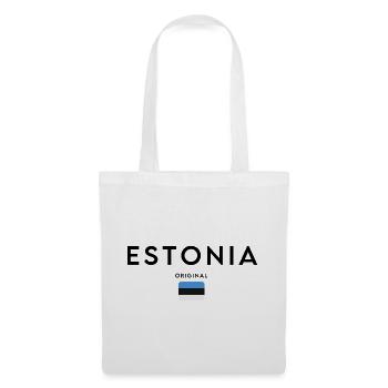 Estonian flag, elegant minimalist design - Tote Bag - white - Front