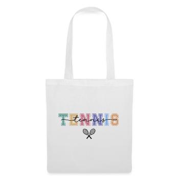 Pastel Vintage Tennis Typography - Tote Bag - white - Front