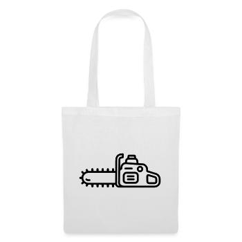 tronçonneuse - Sac en tissu - blanc - Devant