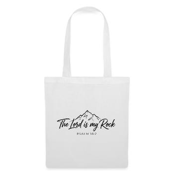 The Lord Is My Rock Psalm 18:2 Minimalist - Stoffbeutel - Weiß - Vorne