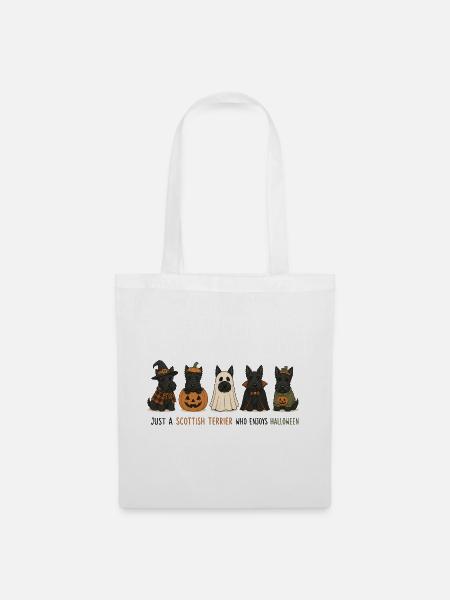 Halloween Scottish Terrier Crew - Stoffbeutel - Weiß