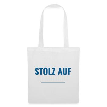 Stolz auf Blaulicht – Supporter Shirt Geschenkidee - Stoffbeutel - Weiß - Vorne