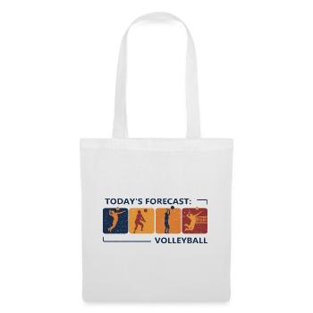 Volleyball Ist Heutige Prognose Für Volleyballer - Stoffbeutel - Weiß - Vorne