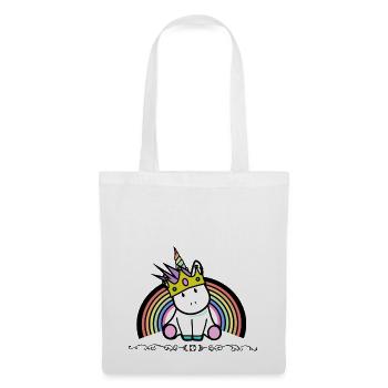 Einhorn Prinzessin - Stoffbeutel - Weiß - Vorne