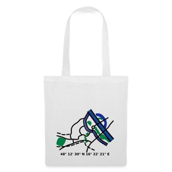 carte de la ville de Vienne Vienne - Sac en tissu - blanc - Devant