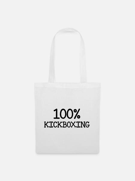 Kickboxen / Kickboxing / Kickboxer / Kick Boxing - Stoffbeutel - Weiß
