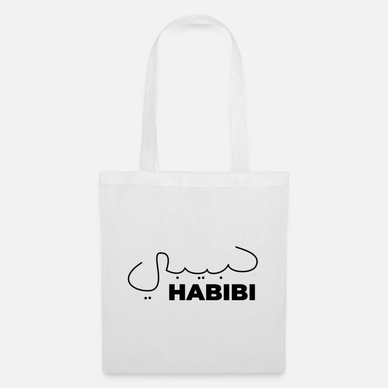 Habibi Treasure Arabic Expression Gift Heart - Tote Bag - white