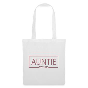 2023, Tante en devenir, Révélation de grossesse - Sac en tissu - blanc - Devant