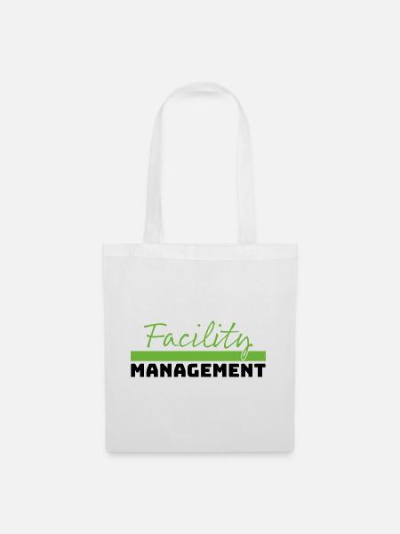 Tshirt Facility Management green schwarz - Stoffbeutel - Weiß