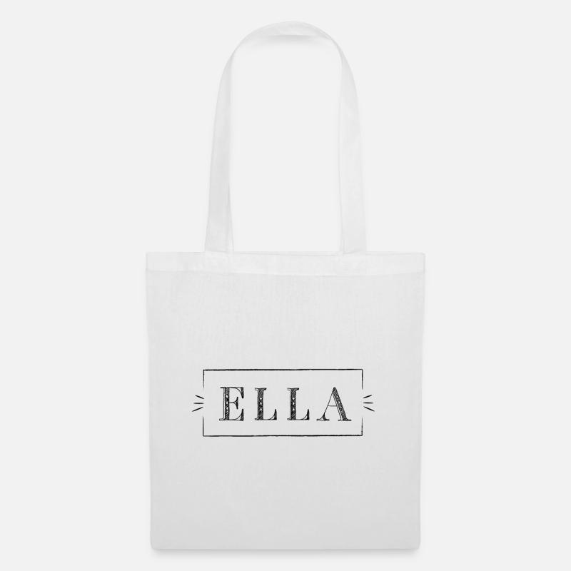 ELLA - name in a frame - Stoffbeutel - Weiß