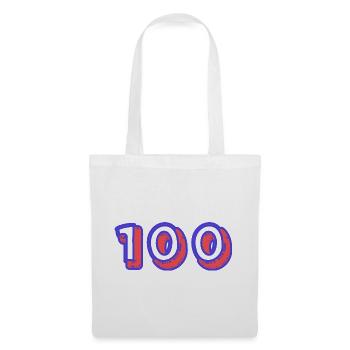 100. 100 JAHRE. 100-JÄHRIGES JUBILÄUM. GEBURTSTAG 100 - Stoffbeutel - Weiß - Vorne