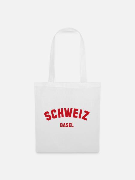 BASEL Switzerland Schweiz - Stoffbeutel - Weiß