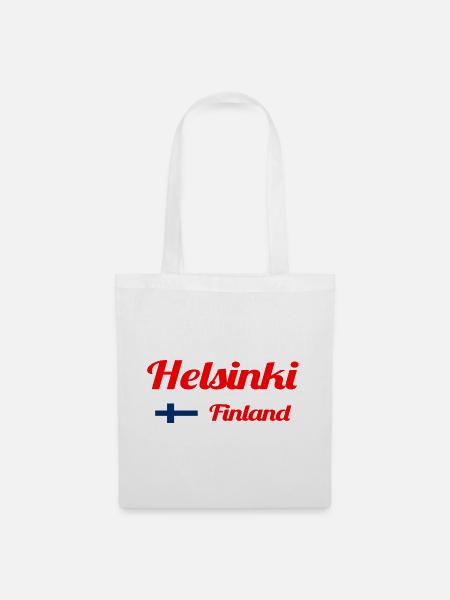 Helsinki Finnland - Stylische Drucke - Stoffbeutel - Weiß
