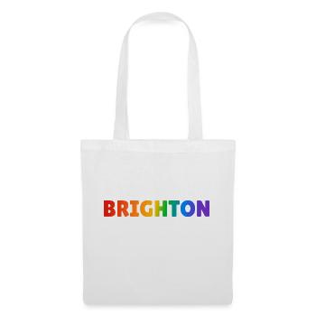 Brighton rainbow LGBTQ gay pride - Sac en tissu - blanc - Devant