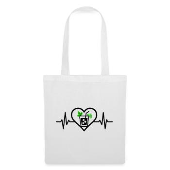 Mojito Heart Aperitif Cocktail - Tote Bag - white - Front
