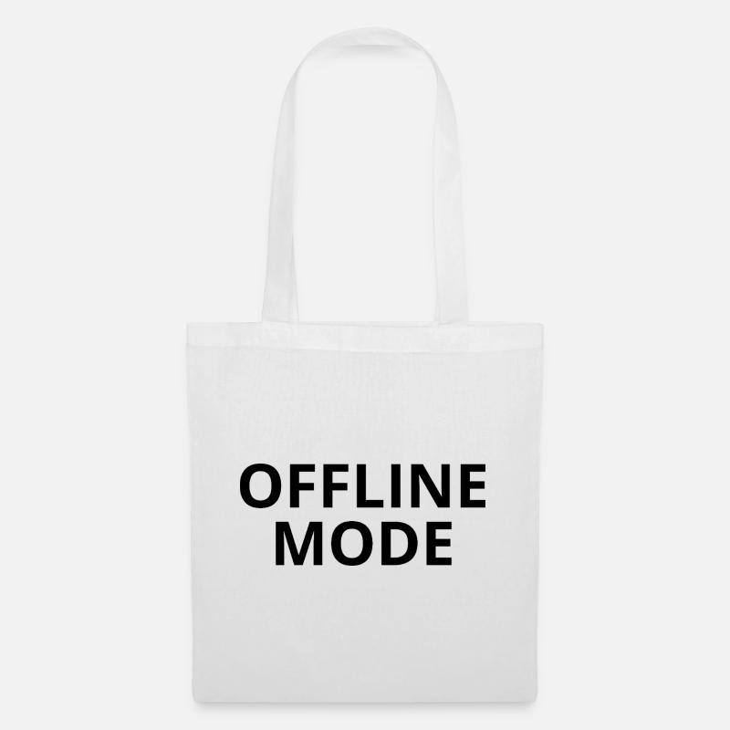 OFFLINE MODE – Minimal Unisex Sweatshirt - Tote Bag - white
