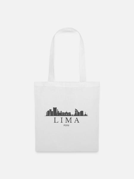 Lima, Peru, Limas Skyline - Stoffbeutel - Weiß