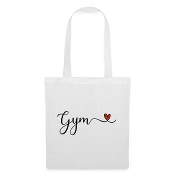 Gym - Fitness lettering with heart - Tote Bag - white - Front