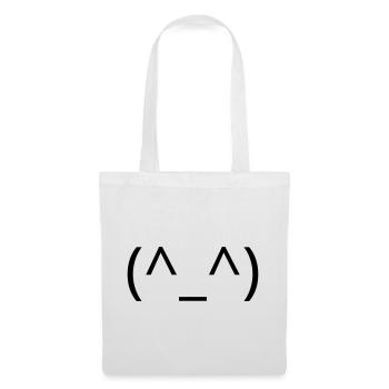 Joyeux Classique du Sourire des Émoticônes (^_^) - Sac en tissu - blanc - Devant