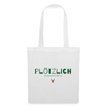 Plötzlich Weihnachtsstimmung – Weihnachtsdesign - Stoffbeutel - Weiß - Vorne